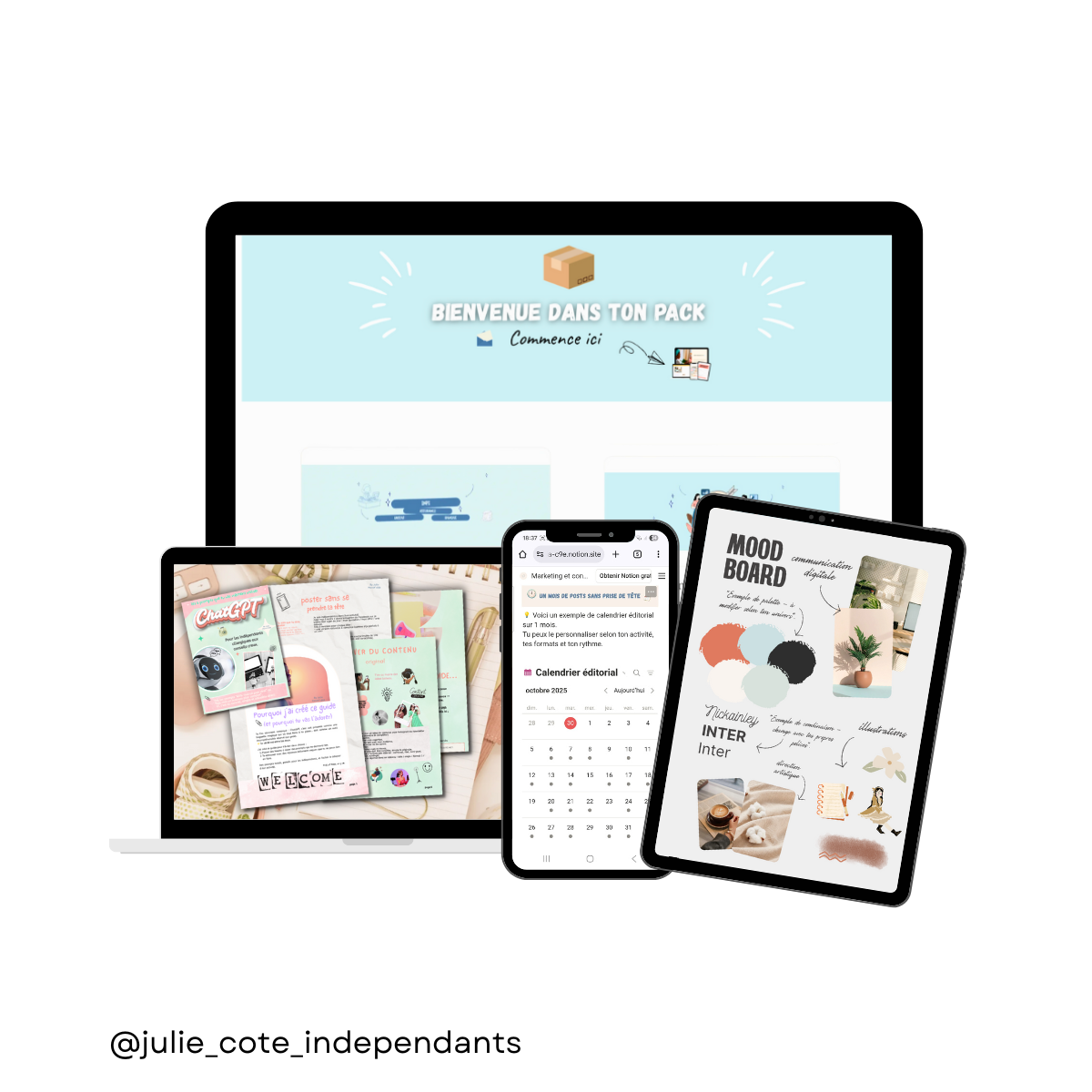 Pack digital – mockup écrans